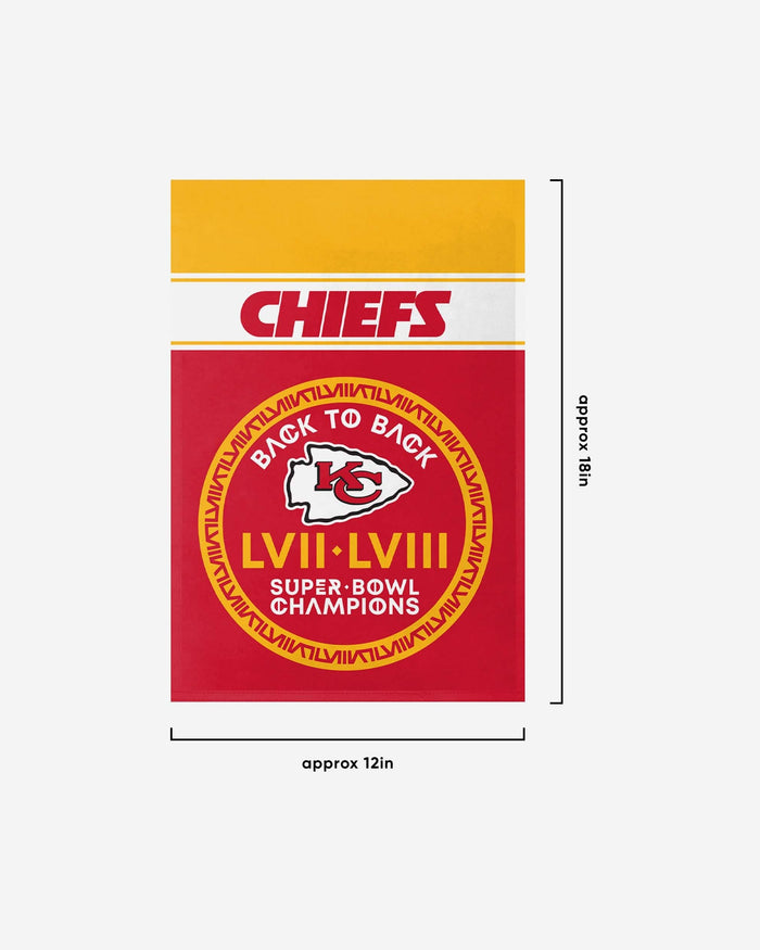 Kansas City Chiefs Super Bowl LVIII Champions Garden Flag FOCO - FOCO.com