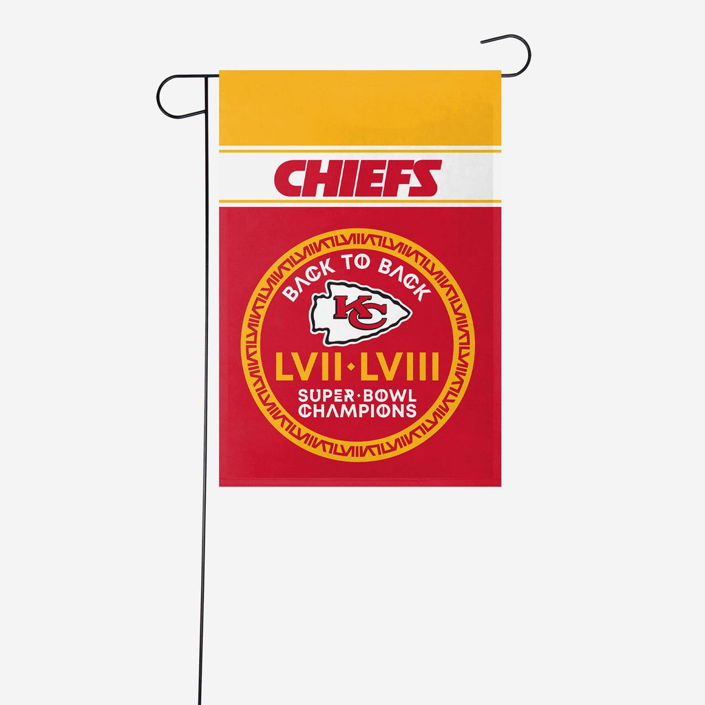 Kansas City Chiefs Super Bowl LVIII Champions Garden Flag FOCO - FOCO.com