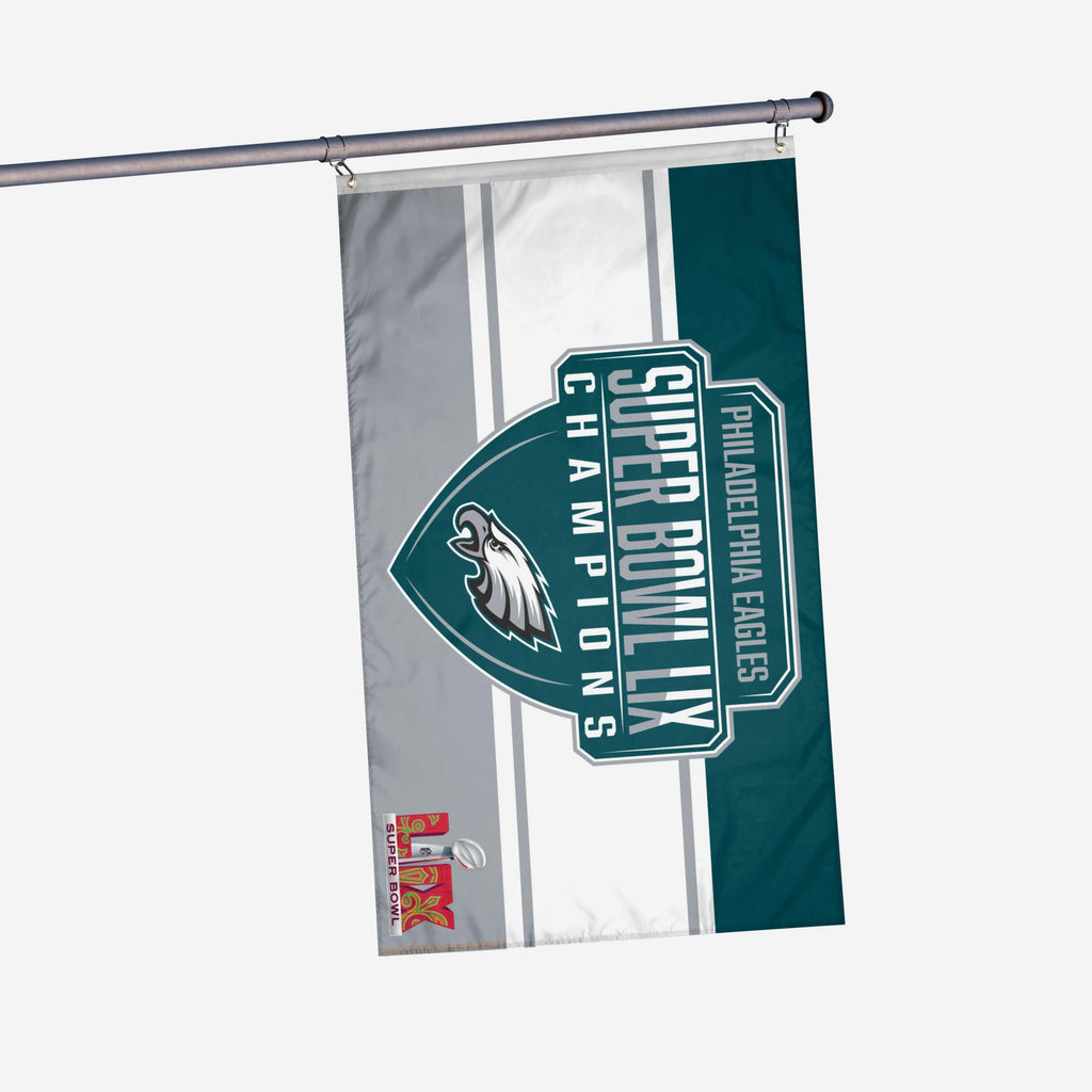 Philadelphia Eagles Super Bowl LIX Champions Horizontal Flag FOCO - FOCO.com