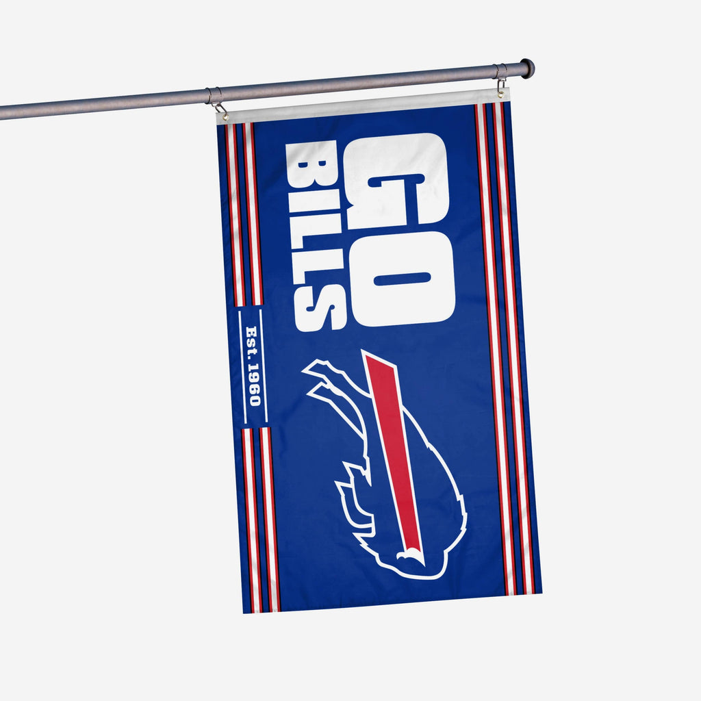 Buffalo Bills Horizontal Slogan Flag FOCO - FOCO.com