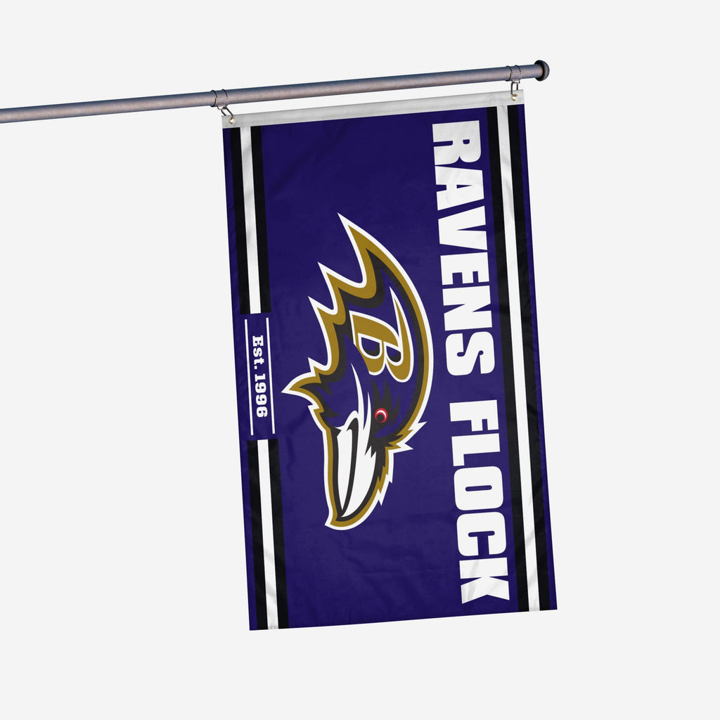 Baltimore Ravens Horizontal Slogan Flag FOCO - FOCO.com