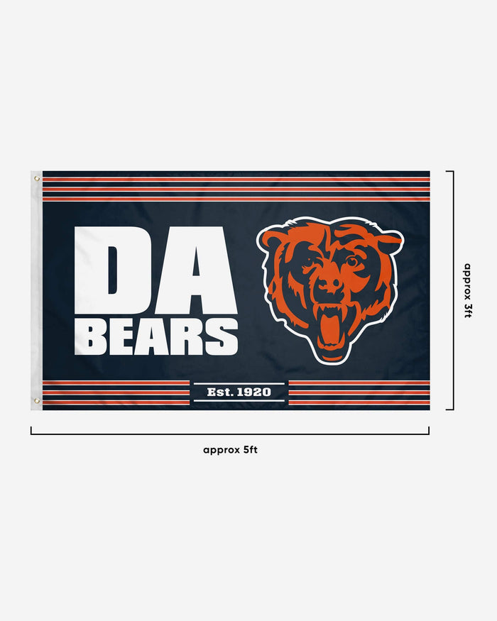 Chicago Bears Horizontal Slogan Flag FOCO - FOCO.com