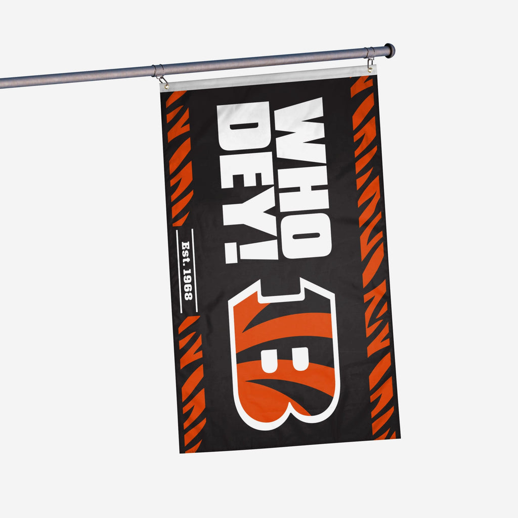 Cincinnati Bengals Horizontal Slogan Flag FOCO - FOCO.com