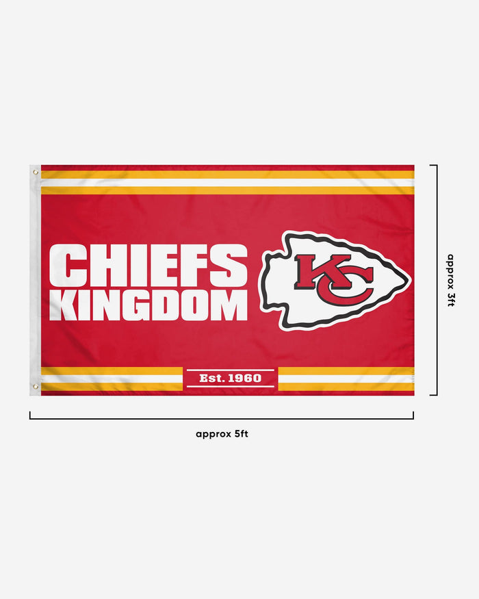 Kansas City Chiefs Horizontal Slogan Flag FOCO - FOCO.com