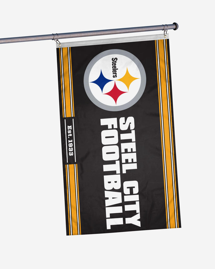 Pittsburgh Steelers Horizontal Slogan Flag FOCO - FOCO.com