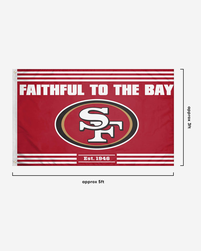 San Francisco 49ers Horizontal Slogan Flag FOCO - FOCO.com