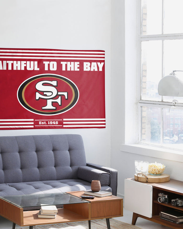 San Francisco 49ers Horizontal Slogan Flag FOCO - FOCO.com