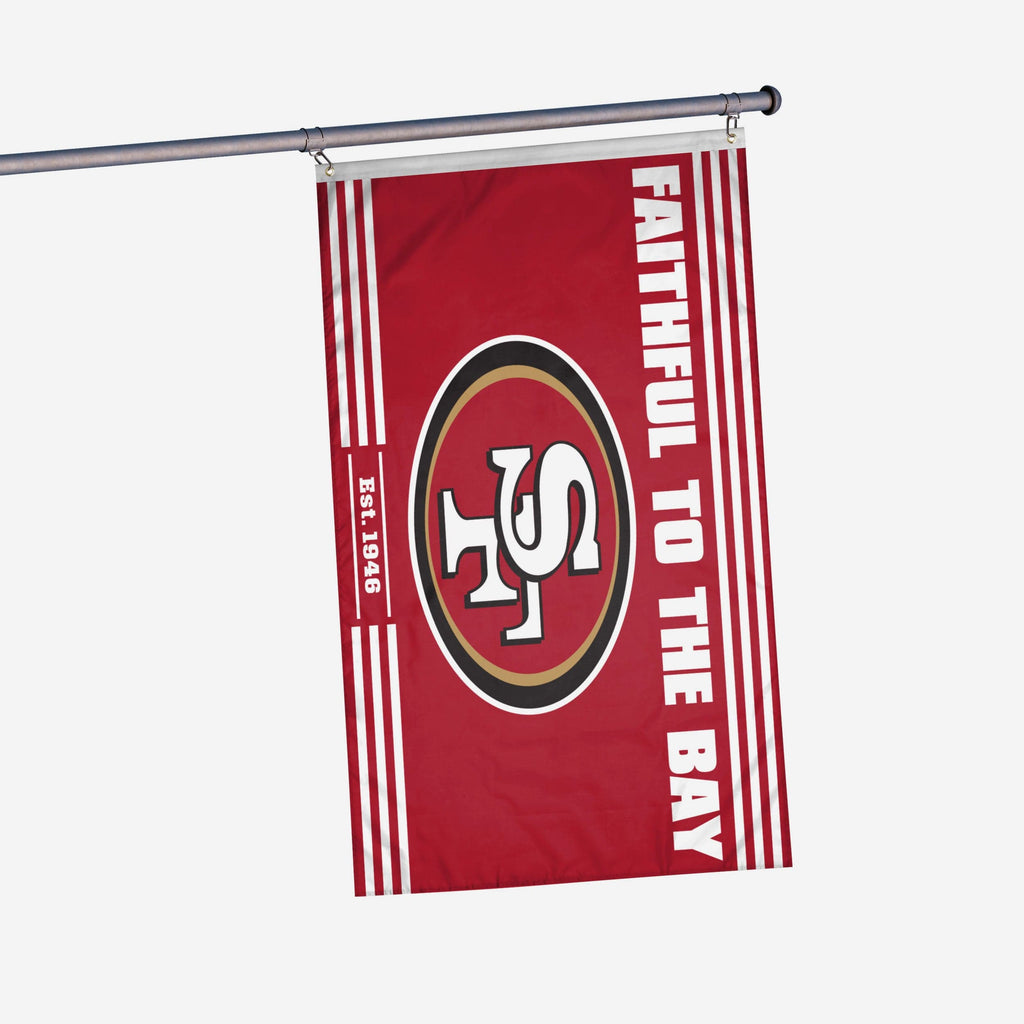 San Francisco 49ers Horizontal Slogan Flag FOCO - FOCO.com