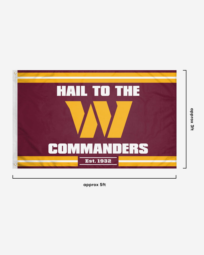 Washington Commanders Horizontal Slogan Flag FOCO - FOCO.com