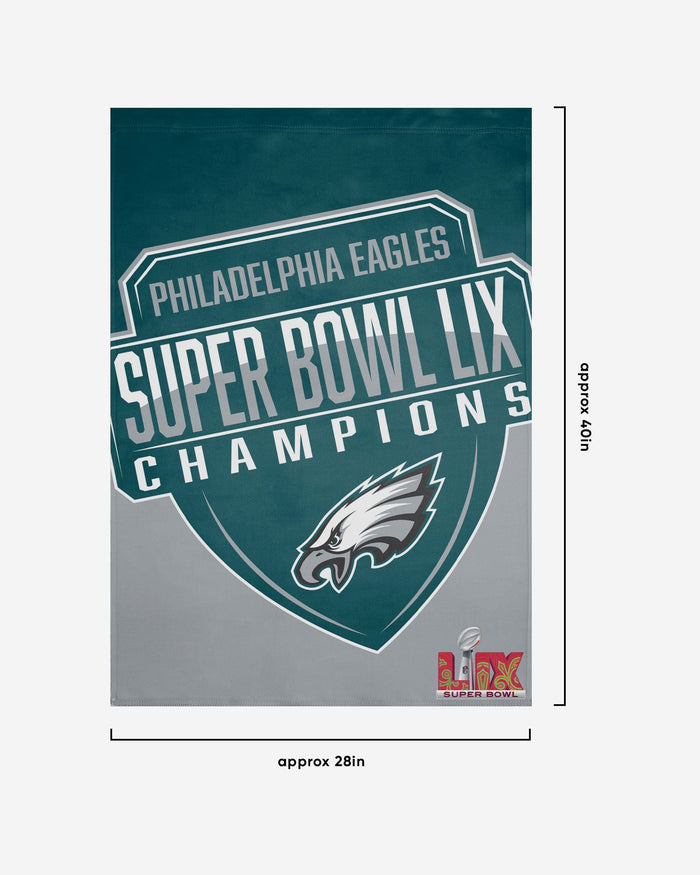 Philadelphia Eagles Super Bowl LIX Champions Veritcal Flag FOCO - FOCO.com