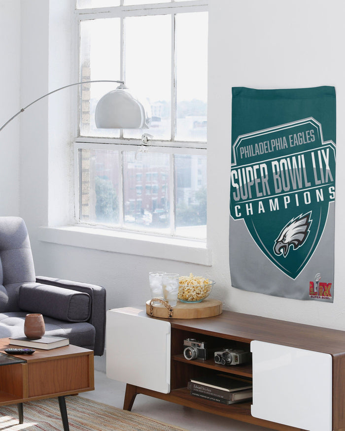 Philadelphia Eagles Super Bowl LIX Champions Veritcal Flag FOCO - FOCO.com