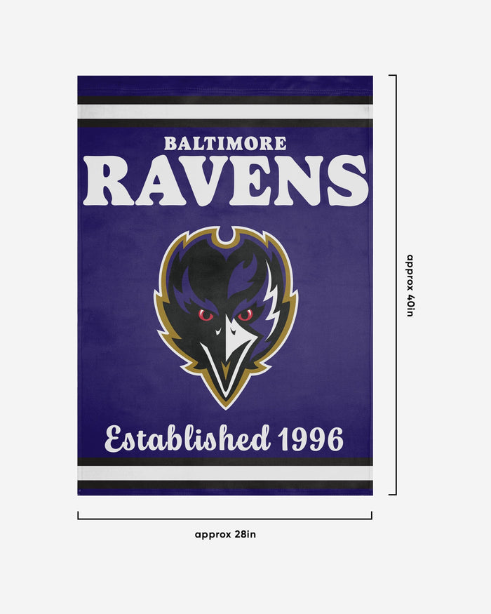 Baltimore Ravens Vertical Retro Flag FOCO - FOCO.com