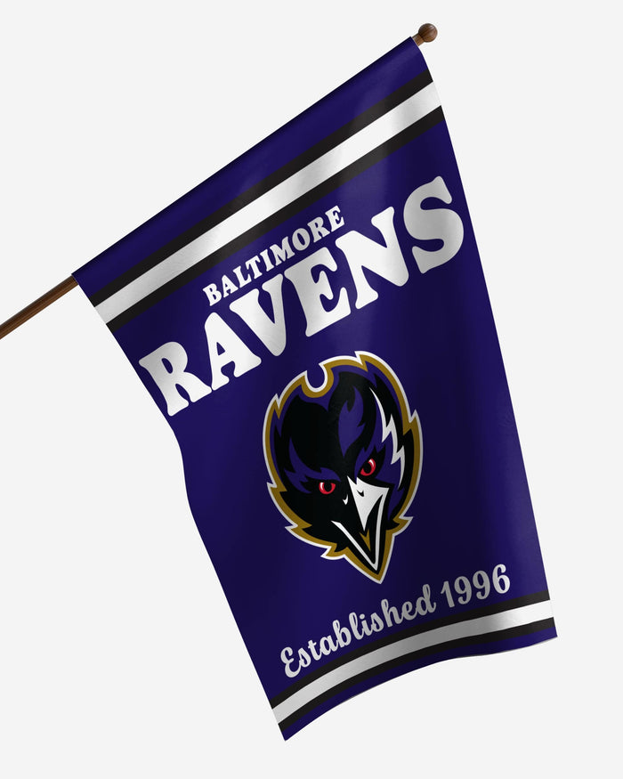 Baltimore Ravens Vertical Retro Flag FOCO - FOCO.com