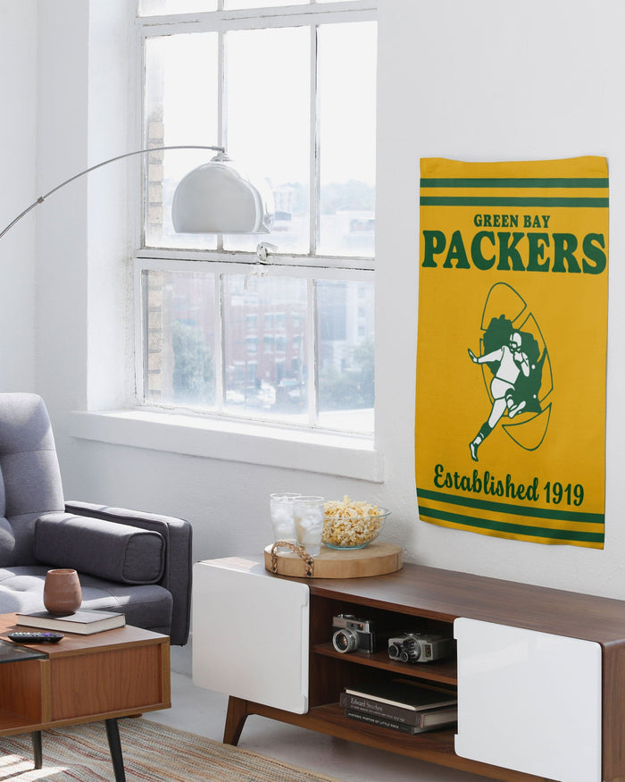 Green Bay Packers Vertical Retro Flag FOCO - FOCO.com