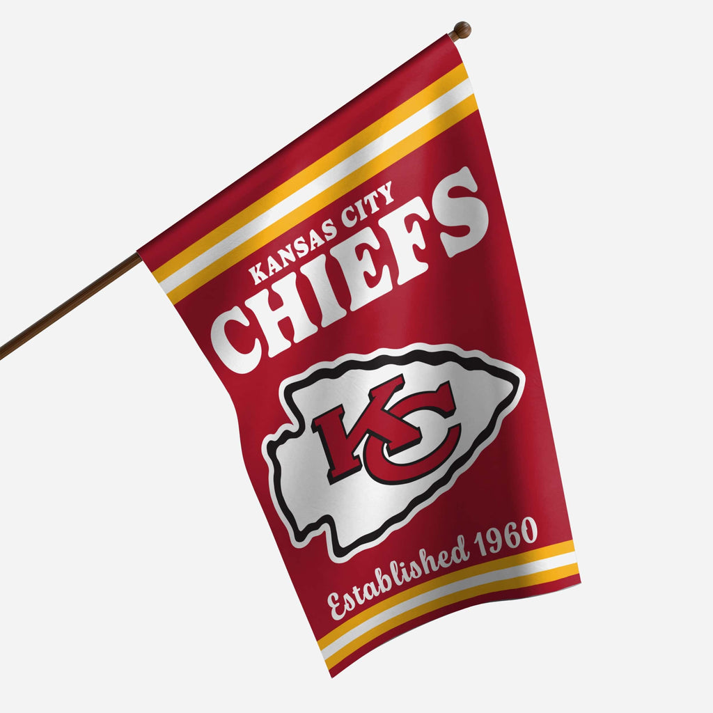 Kansas City Chiefs Vertical Retro Flag FOCO - FOCO.com