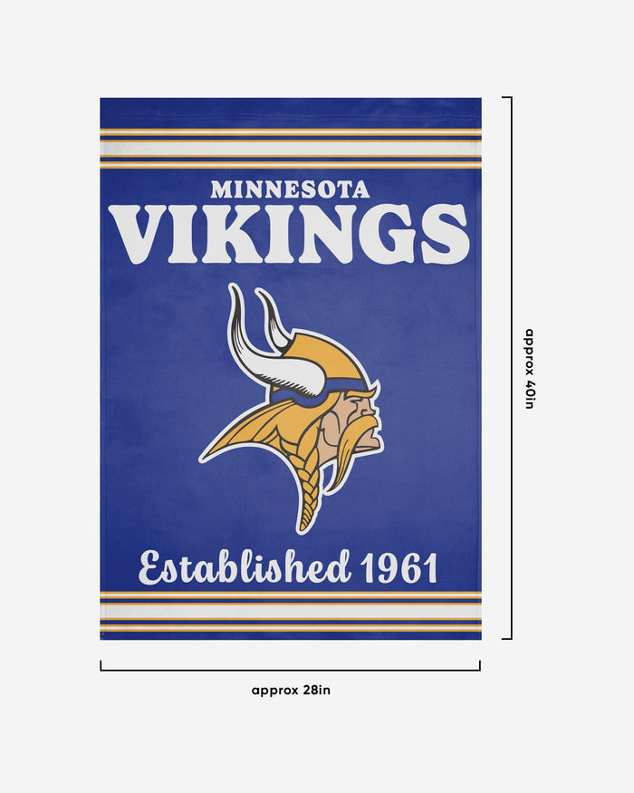 Minnesota Vikings Vertical Retro Flag FOCO - FOCO.com