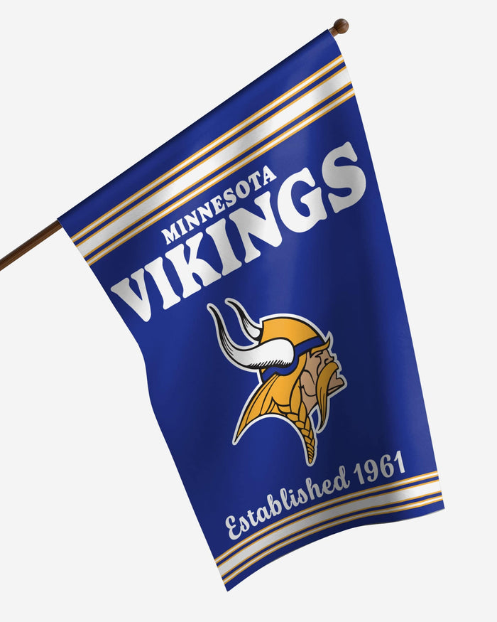 Minnesota Vikings Vertical Retro Flag FOCO - FOCO.com