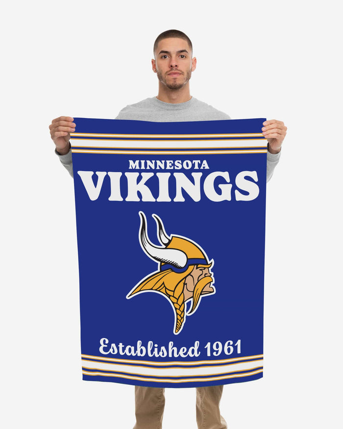 Minnesota Vikings Vertical Retro Flag FOCO - FOCO.com