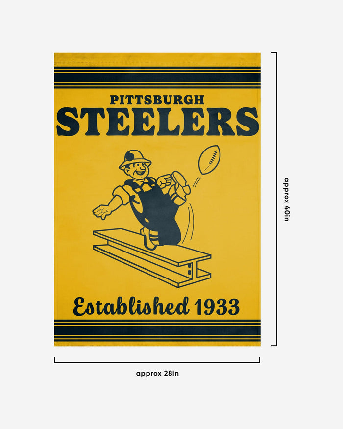 Pittsburgh Steelers Vertical Retro Flag FOCO - FOCO.com