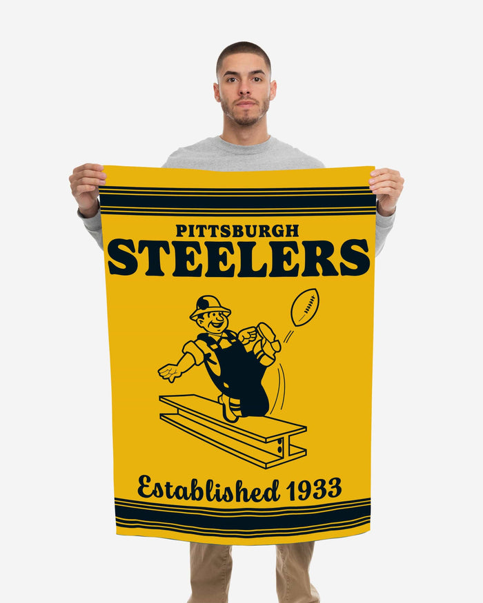 Pittsburgh Steelers Vertical Retro Flag FOCO - FOCO.com