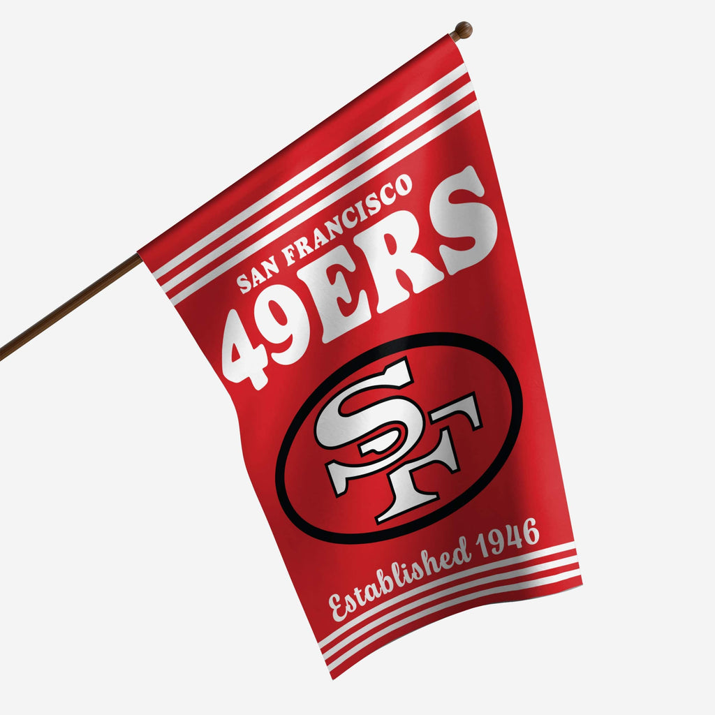 San Francisco 49ers Vertical Retro Flag FOCO - FOCO.com