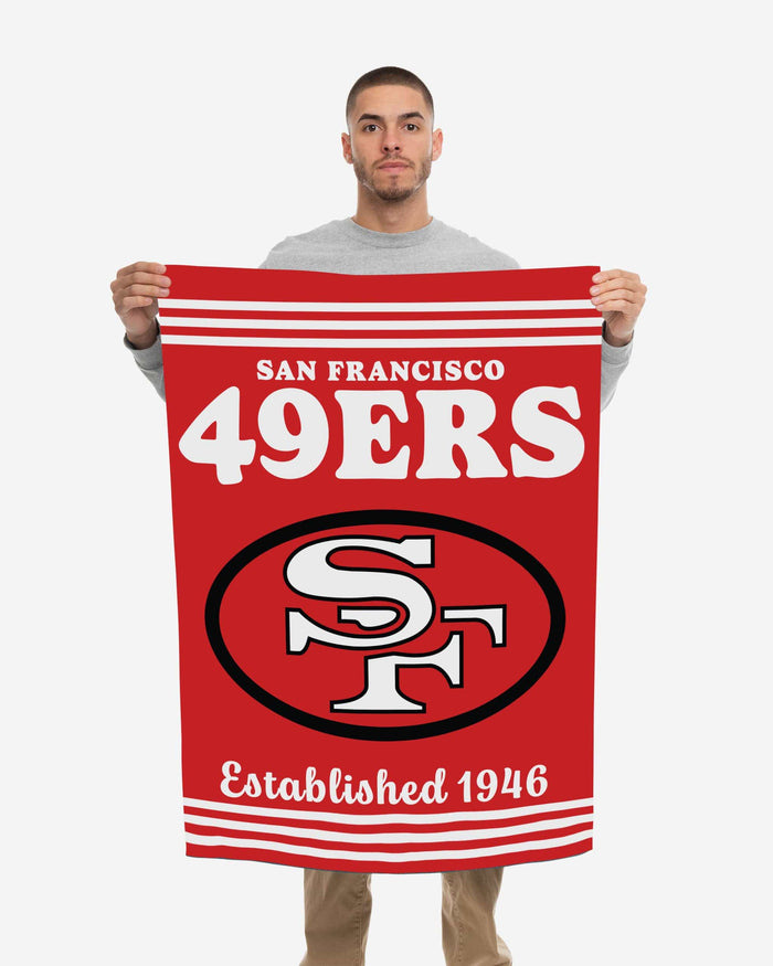 San Francisco 49ers Vertical Retro Flag FOCO - FOCO.com