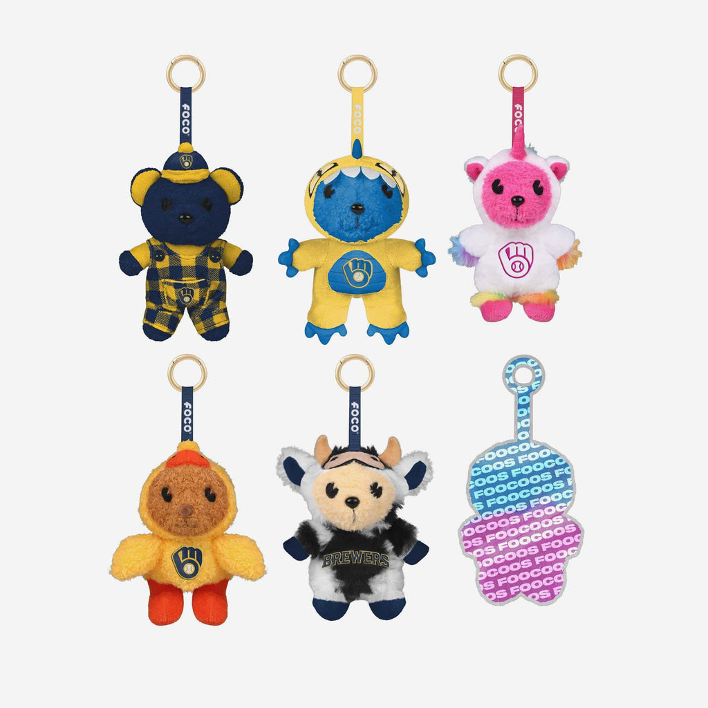 Milwaukee Brewers FOOCOOS Plush Bag Charm Keychain Blind Box Series 1 FOCO - FOCO.com