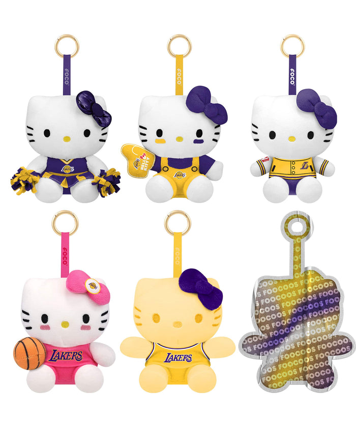 Los Angeles Lakers Hello Kitty® FOOCOOS Plush Bag Charm Keychain Blind Box Series 1 FOCO - FOCO.com