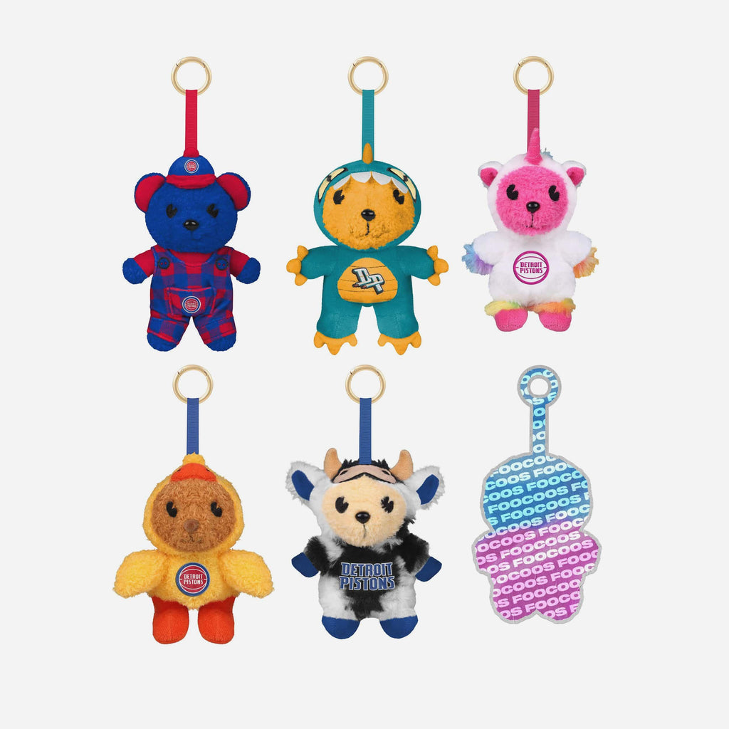 Detroit Pistons FOOCOOS Plush Bag Charm Keychain Blind Box Series 1 FOCO - FOCO.com