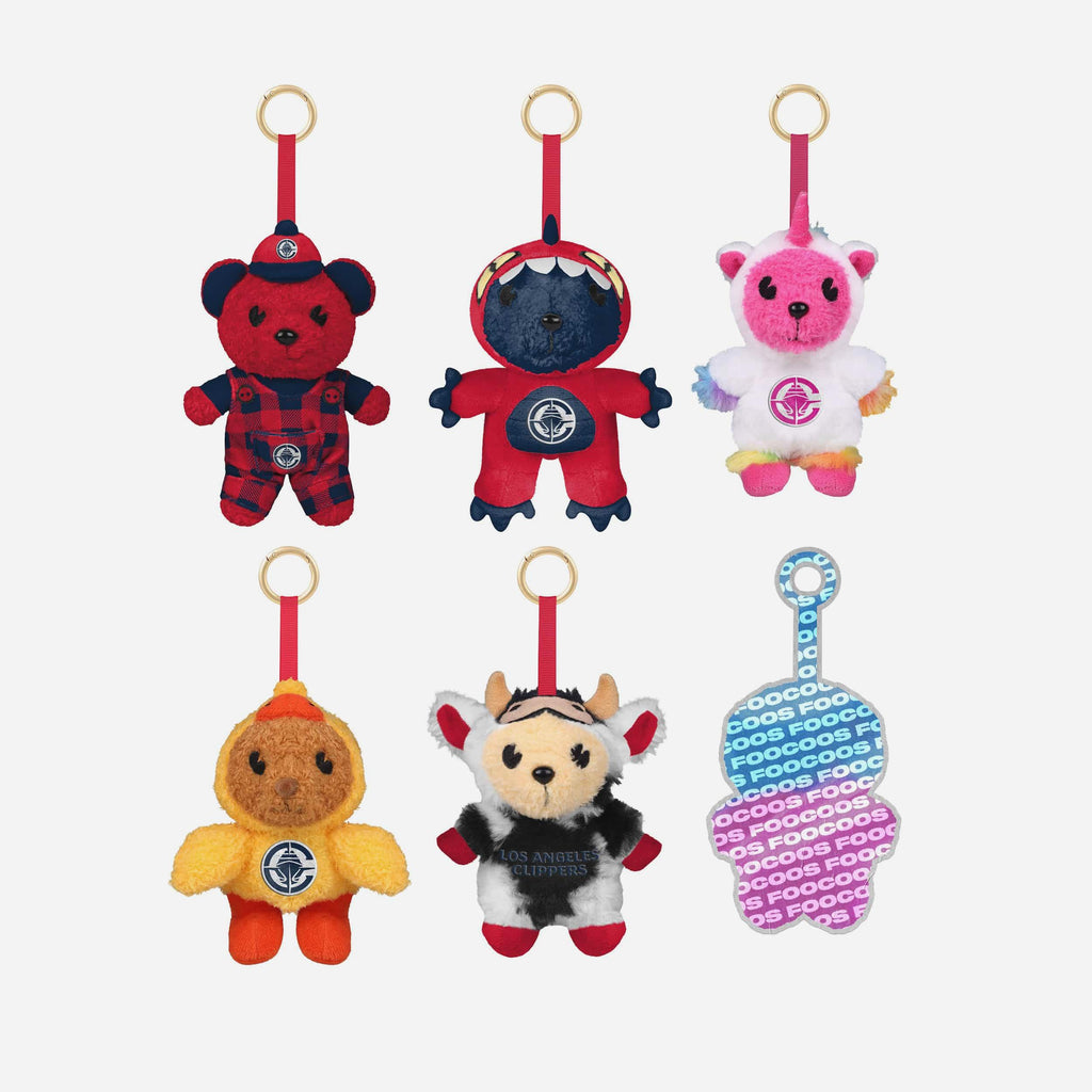 Los Angeles Clippers FOOCOOS Plush Bag Charm Keychain Blind Box Series 1 FOCO - FOCO.com
