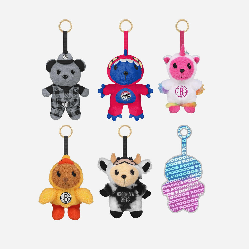 Brooklyn Nets FOOCOOS Plush Bag Charm Keychain Blind Box Series 1 FOCO - FOCO.com