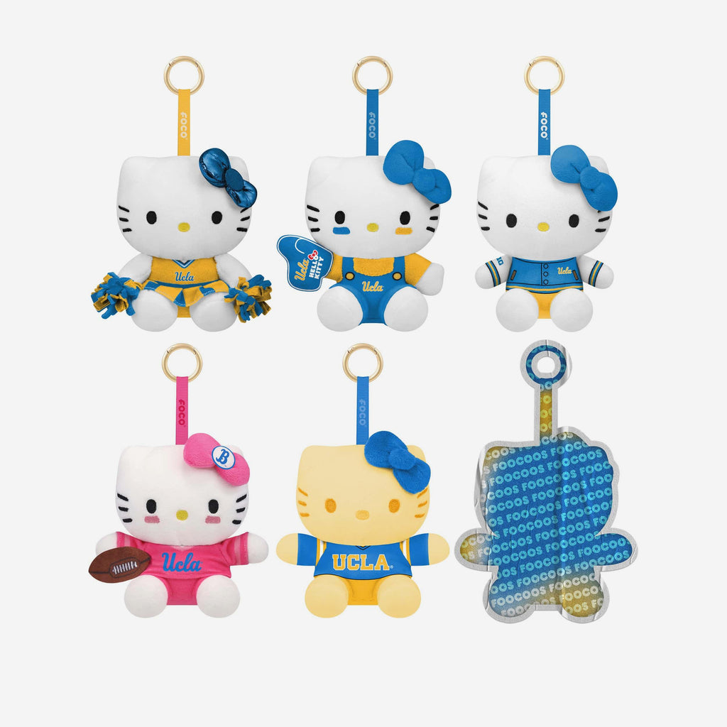 UCLA Bruins Hello Kitty® FOOCOOS Plush Bag Charm Keychain Blind Box Series 1 FOCO - FOCO.com