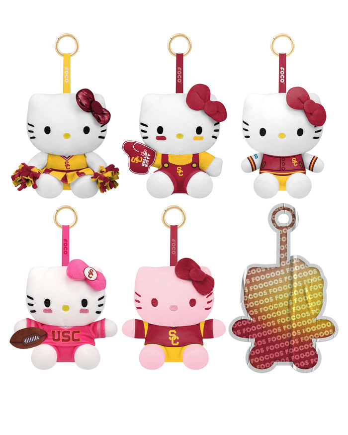 USC Trojans Hello Kitty® FOOCOOS Plush Bag Charm Keychain Blind Box Series 1 FOCO - FOCO.com
