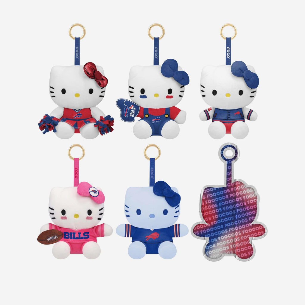 Buffalo Bills Hello Kitty® FOOCOOS Plush Bag Charm Keychain Blind Box Series 1 FOCO - FOCO.com