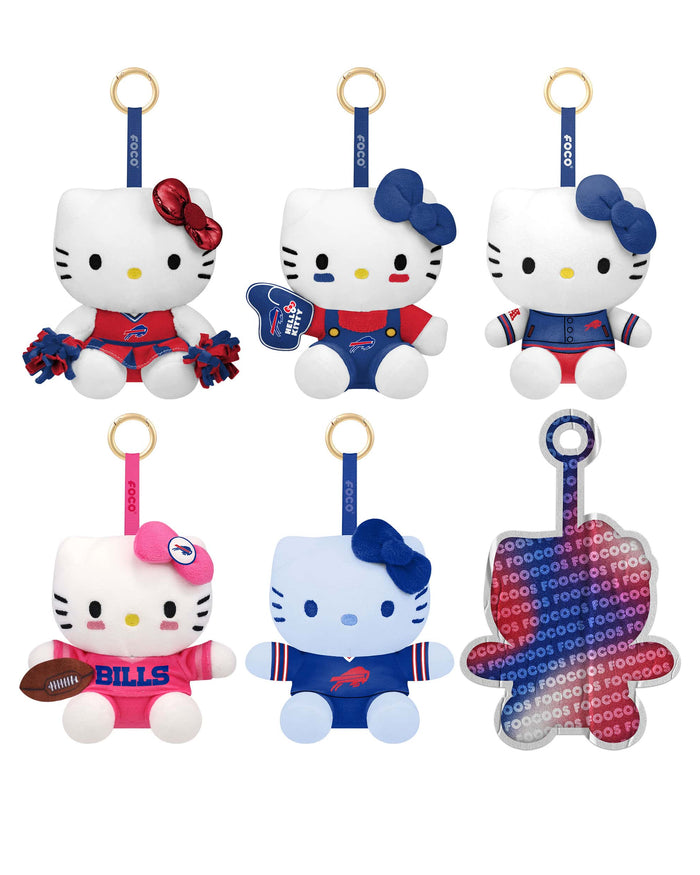 Buffalo Bills Hello Kitty® FOOCOOS Plush Bag Charm Keychain Blind Box Series 1 FOCO - FOCO.com