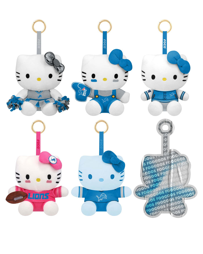 Detroit Lions Hello Kitty® FOOCOOS Plush Bag Charm Keychain Blind Box Series 1 FOCO - FOCO.com