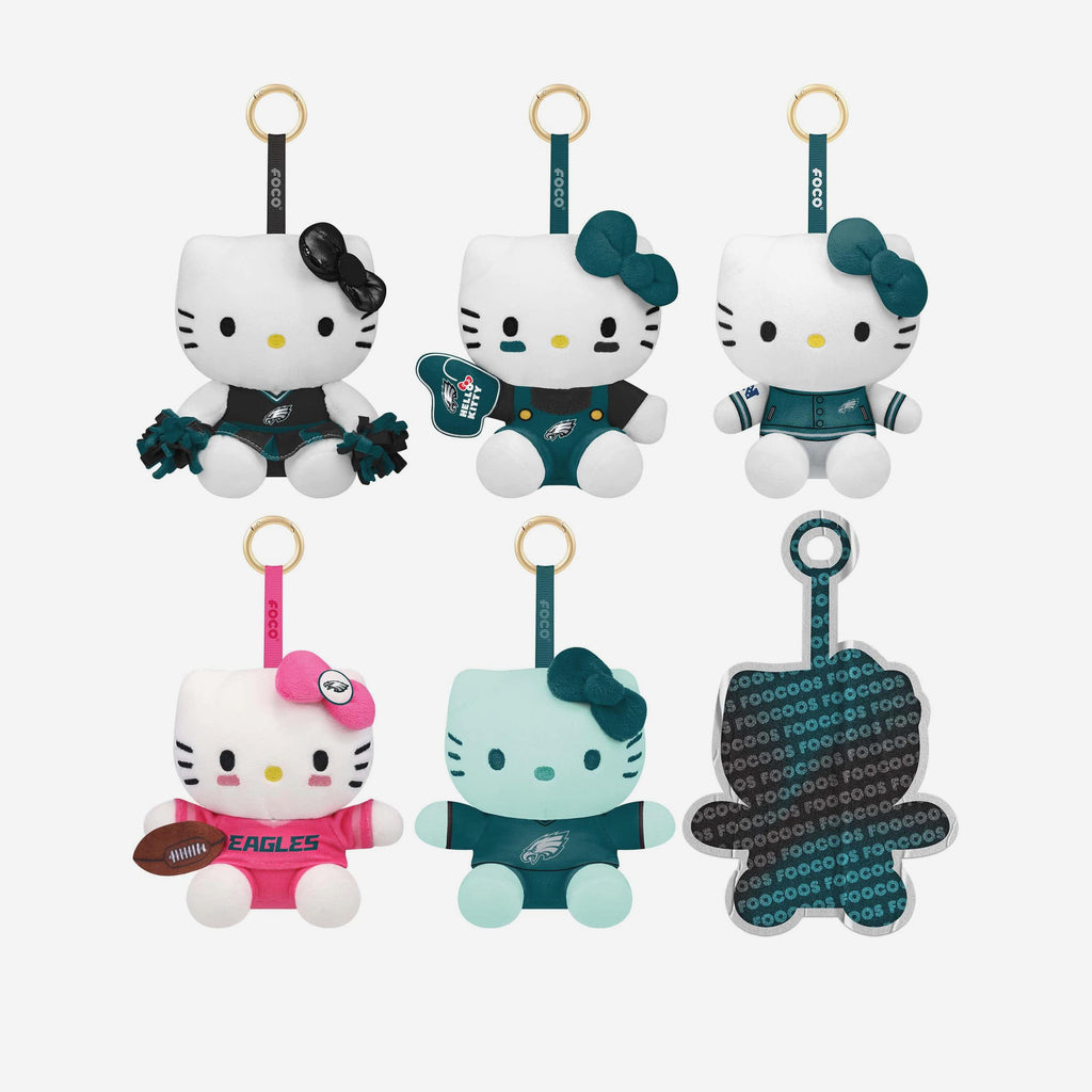 Philadelphia Eagles Hello Kitty® FOOCOOS Plush Bag Charm Keychain Blind Box Series 1 FOCO - FOCO.com
