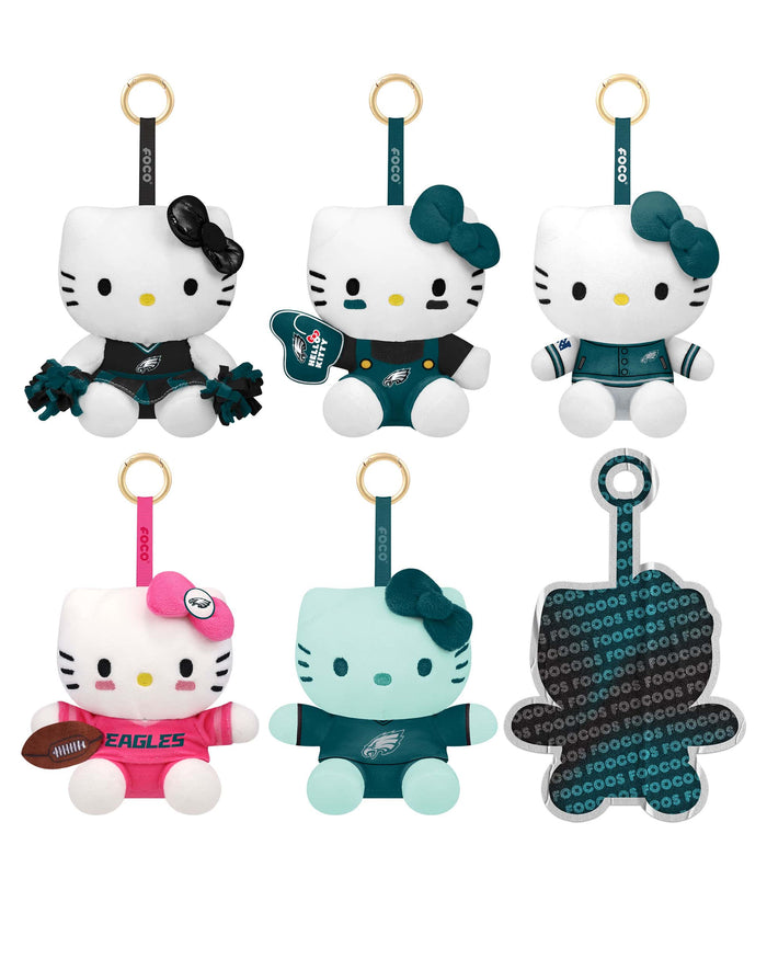 Philadelphia Eagles Hello Kitty® FOOCOOS Plush Bag Charm Keychain Blind Box Series 1 FOCO - FOCO.com