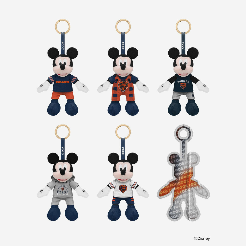 Chicago Bears Disney Mickey Mouse FOOCOOS Clip-On Plush Blind Box Series 1 FOCO - FOCO.com