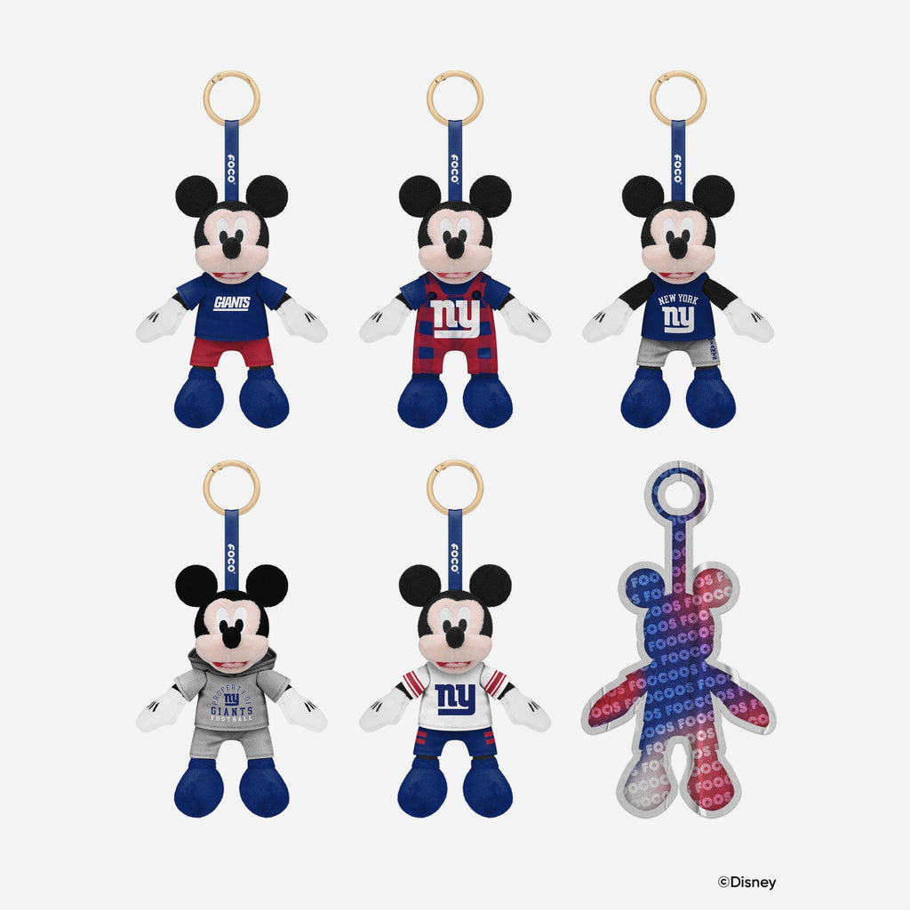 New York Giants Disney Mickey Mouse FOOCOOS Clip-On Plush Blind Box Series 1 FOCO - FOCO.com