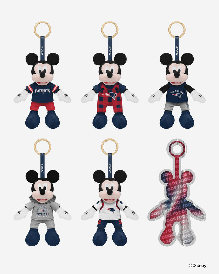 New England Patriots Disney Mickey Mouse FOOCOOS Clip-On Plush Blind Box Series 1 FOCO - FOCO.com