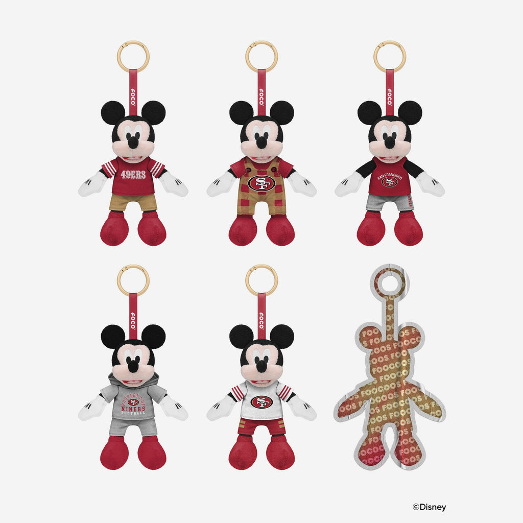 San Francisco 49ers Disney Mickey Mouse FOOCOOS Clip-On Plush Blind Box Series 1 FOCO - FOCO.com
