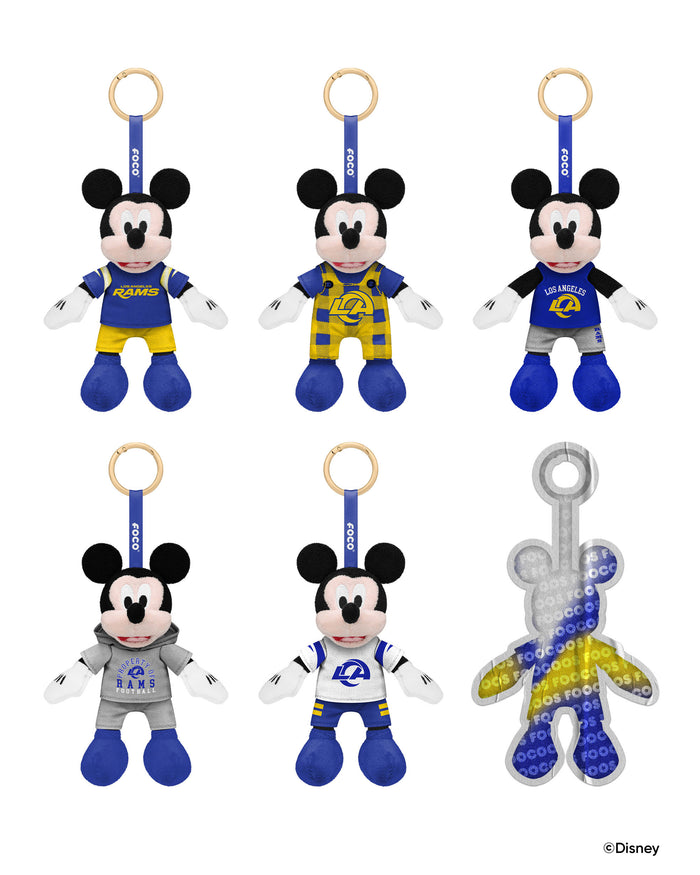 Los Angeles Rams Disney Mickey Mouse FOOCOOS Clip-On Plush Blind Box Series 1 FOCO - FOCO.com