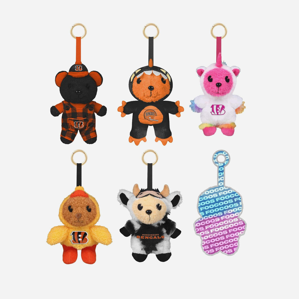 Cincinnati Bengals FOOCOOS Plush Bag Charm Keychain Blind Box Series 1 FOCO - FOCO.com