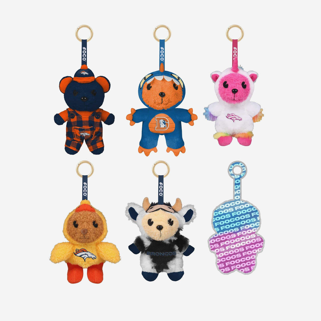 Denver Broncos FOOCOOS Plush Bag Charm Keychain Blind Box Series 1 FOCO - FOCO.com