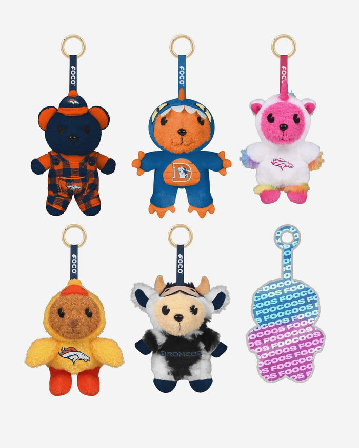 Denver Broncos FOOCOOS Plush Bag Charm Keychain Blind Box Series 1 FOCO - FOCO.com