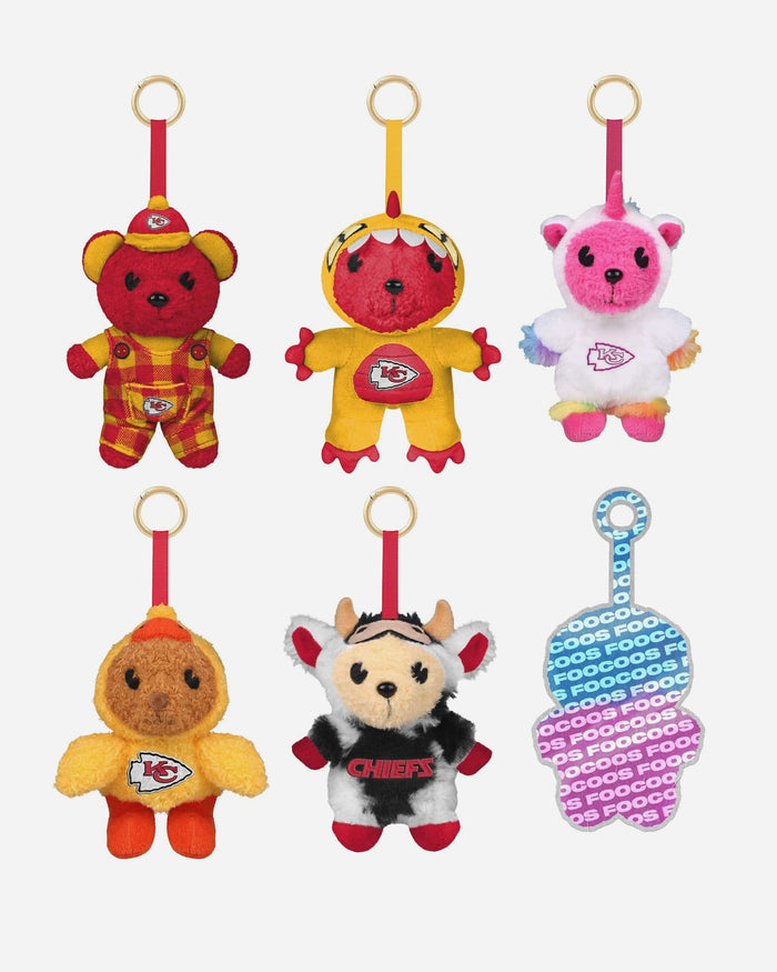 Kansas City Chiefs FOOCOOS Plush Bag Charm Keychain Blind Box Series 1 FOCO - FOCO.com