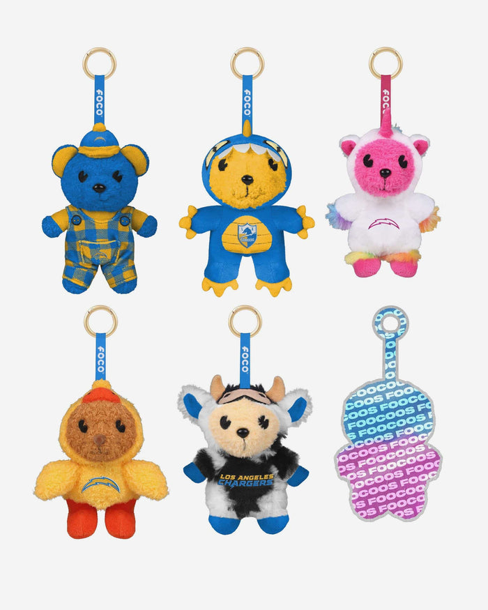 Los Angeles Chargers FOOCOOS Plush Bag Charm Keychain Blind Box Series 1 FOCO - FOCO.com