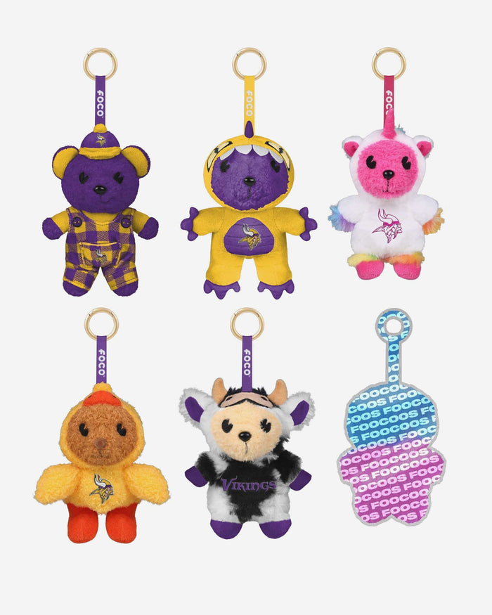 Minnesota Vikings FOOCOOS Plush Bag Charm Keychain Blind Box Series 1 FOCO - FOCO.com