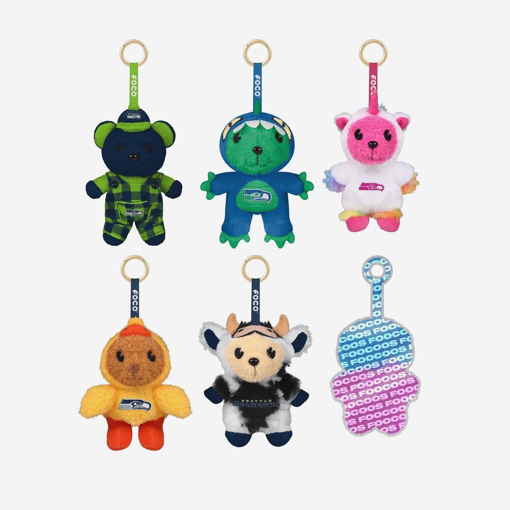 Seattle Seahawks FOOCOOS Plush Bag Charm Keychain Blind Box Series 1 FOCO - FOCO.com